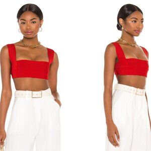 HAIGHT. Knit Amanda Top - Revolve Red Bandage Crop Bra Top - Size Small